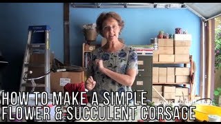 How To Make A Simple Flower amp Succulent Corsage [upl. by Kissner]