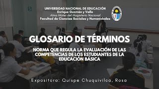 Norma que regula la evaluación de las competencias GLOSARIO DE TÉRMINOS [upl. by Nnaoj396]