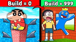 Build To Survive 😱  Shinchan Vs Nobita 🔥 [upl. by Nnaik]