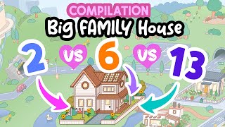 Big Family House COMPILATION SMALL LARGE FAMILY Home Cute TOCA BOCA House Ideas  Toca Life World [upl. by Millie]