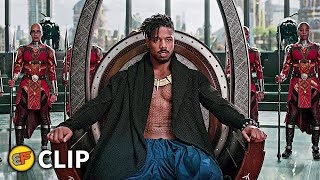 Killmonger Becomes the King of Wakanda Scene  Black Panther 2018 Movie Clip HD 4K [upl. by Redmer256]