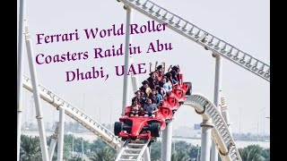 Ferrari World Fastest Roller Coaster Raid Abu Dhabi UAE [upl. by Hgielrahc]