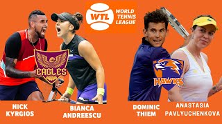 KyrgiosAndreescu vs ThiemPavlyuchenkova  2022 World Tennis League [upl. by Lauritz528]