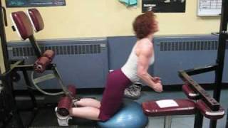 Glute Ham Raises  finally a use for a Bosu ball [upl. by Anawt]