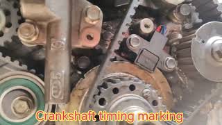 Hyundai trajet engine timing belt marks replacement [upl. by Shelah]