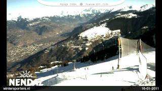 Les Quatre Vallées Nendaz webcam time lapse 20102011 [upl. by Tomaso270]