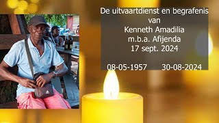 De uitvaartdienst en begrafenis van Kenneth Amadilla mba Afijenda Dinsdag 17 sept 2024 [upl. by Indira]