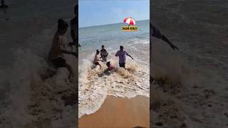 Digha High Speed Lahar ka khatarnak jhataka 😱🌊😲 viralshorts sea waves beach views [upl. by Ahsirk809]