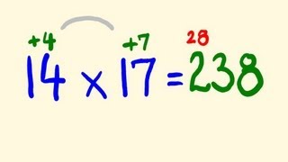 Fast Mental Multiplication Trick  multiply in your head using base 10 [upl. by Ecitsuj]