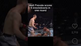 5 KNOCKDOWNS in 1 round scored by MMA fighter Matt Frevola [upl. by Laohcin]