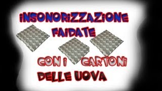 insonorizzarecon i cartoni delle uovafai da te [upl. by Esinnej]