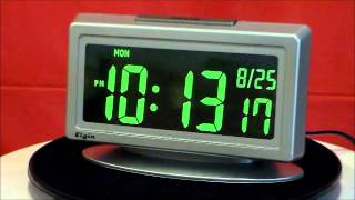 Elgin 3451E Large Display Digital Selectable Color Alarm Clock [upl. by Orten]