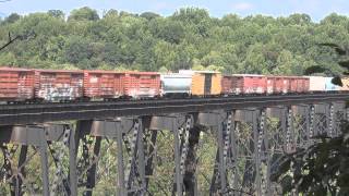 Norfolk Southern  The James River Trestle Lynchburg Virginia [upl. by Xever58]