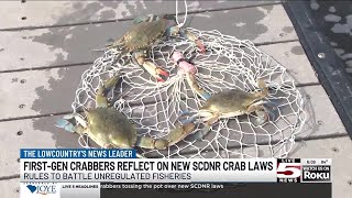 VIDEO Lowcountry blue crabbers tossing the pot over new SCDNR laws [upl. by Euqinobe]