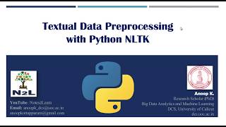 Introduction to Textual Preprocessing with Python NLTK [upl. by Esdnil]