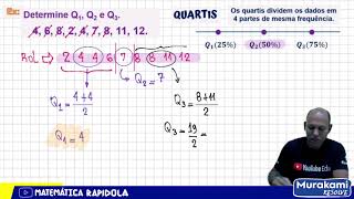 QUARTIS DADOS SIMPLES  1º 2º e 3º QUARTIL [upl. by Rebane724]