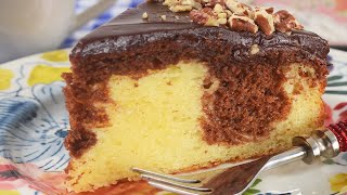 Marble Yogurt Cake Recipe Demonstration  Joyofbakingcom [upl. by Hubsher515]