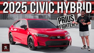 The 2025 Honda Civic Sport Touring Is A Suave Hybrid Rival To The Toyota Prius [upl. by Kloster]