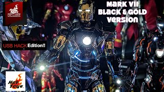 HOT TOYS Exclusive Iron Mark Mark VII Black And Gold Version  USB HACK Edition [upl. by Eaner]