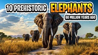 10 Prehistoric Elephants 60 Million Years Ago [upl. by Adlesirhc649]