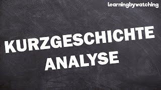 Kurzgeschichte Analyse einfach erklärt [upl. by Swetiana]