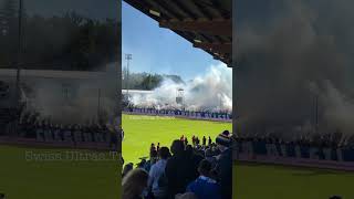 FC Luzern away in Aarau for the Swiss Cup15092024 football ultras swissultras fcluzern [upl. by Brunhilde]