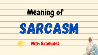 Daily vocabulary  Sarcasm Meaning  Vocabgram [upl. by Seroka550]