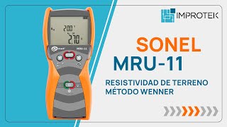 SONEL MRU11  Resistividad de Terreno Método Wenner [upl. by Ayhtnic]