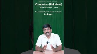 Spoken English Words  Vocabulary Relatives  Parents and Inlaws [upl. by Yttocs]