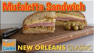 Muffaletta Sandwich Italian American Ham Cheese and Pickle Feast [upl. by Stewardson]