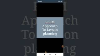 RCEM approach to Lesson planning [upl. by Ulla]