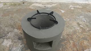 Recycle The Old Container To Make Cement Stove Very Creative Idea WiN REACH DiY [upl. by Bac777]