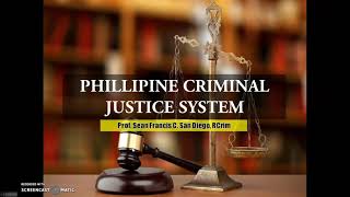 INTRODUCTION TO THE CRIMINAL JUSTICE SYSTEMPART 1 [upl. by Oiram]