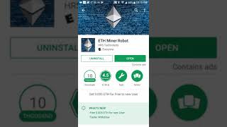 ETH Miner Robot Android App Review Can you really mine free Ethereum [upl. by Aitnohs237]