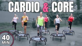 40 MIN Trampoline CARDIO Workout  JUMPSPORT Rebounder  Strength  Core [upl. by Inek]