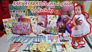 BABY AYARAS CHRISTENING AND 1ST BIRTHDAY  ABRAEL WHEEL [upl. by Yeslaehc]