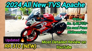 2024 All New TVS  Apache RR 310 New Model 🔥  Detailed Review 😊 [upl. by Nakeber]