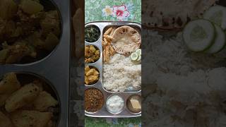 thali food dinner indianfood shortsfeed indiancuisine youtubeshorts cooking foodie cooking [upl. by Nosyrb831]