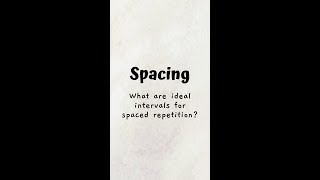 Studying Hacks Spaced Repetition Spacing Recommendations [upl. by Adrianna]