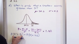 Lesson 15  Finding Probability Using a Normal Distribution Part 4 [upl. by Yael]