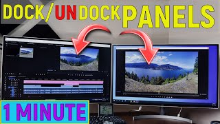 HOW TO DOCK  UNDOCK PANELS IN ADOBE PREMIERE PRO [upl. by Livesay]