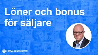 Löner och bonus för säljare [upl. by Tad]