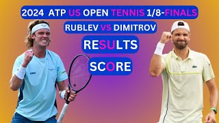 Andrey Rublev vs Grigor Dimitrov Results amp Score 2024 ATP US Open Tennis 18Finals [upl. by Aufa]