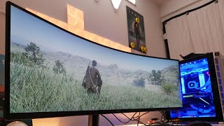 This Samsung 49 inch super ultra wide monitor is amazeballs  Samsung CRG9 review [upl. by Hareenum560]