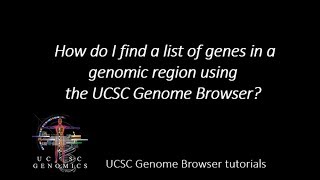 How do I find a list of genes in a genomic region using the UCSC Genome Browser [upl. by Irmine398]