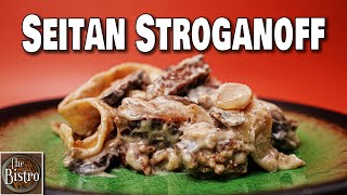 Plant Based Stroganoff Recipe  Seitan Stroganoff [upl. by Mellette216]