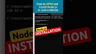 How to Intall Nodejs in Just a Minute  Npm Install  React Environment Setup  shorts codewise [upl. by Terhune721]