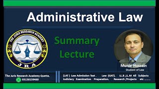 Administrative Lawsummary lecture [upl. by Thomasa]