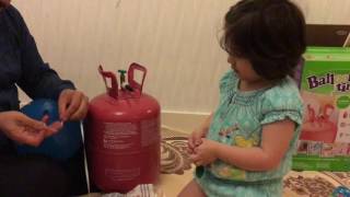 Helium Balloon tank at home  Its Balloon time  Zara ToysReview [upl. by Nodnil]