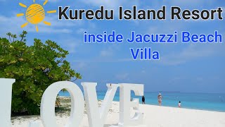 Kuredu Island Maldives Whats inside a Jacuzzi Beach Villa [upl. by Botti]